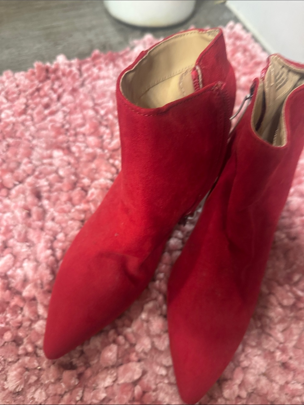 a new day Red Pointed Toe Ankle Booties
